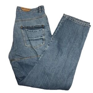 Cortech Mod Jeans Mens 38x34 Blue Denim Motorcycle Pants CE Protector Reinforced